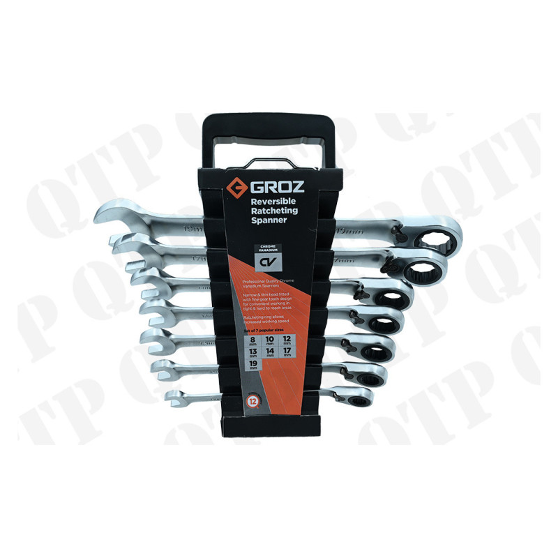 Reversible Ratcheting Spanner Set  tracteur Outils 56498 - photo cover