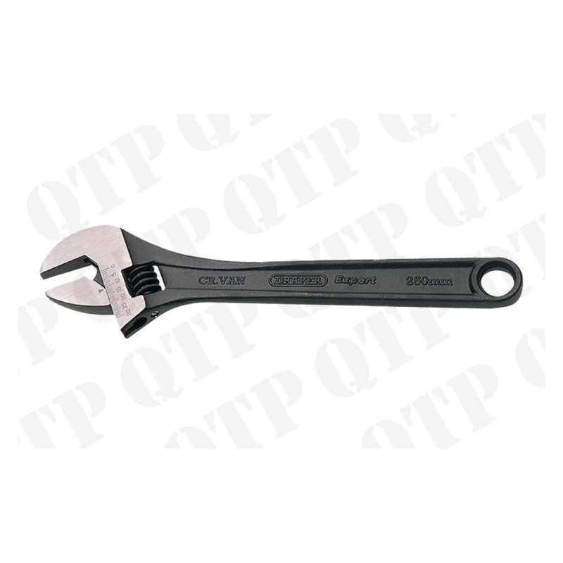 Draper 250mm Adjustable Wrench Black tracteur Outils 57186 - photo cover